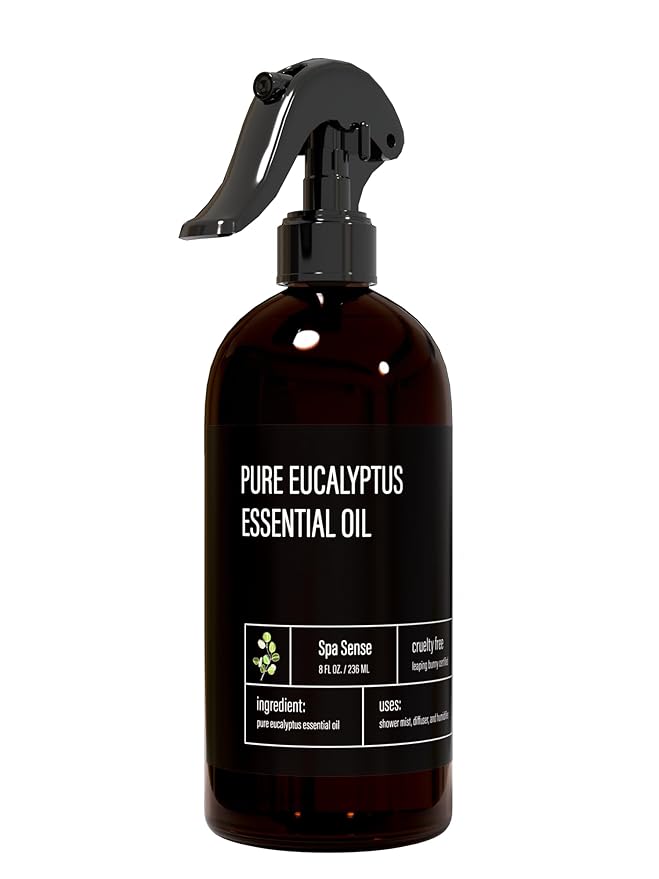 Pure Eucalyptus Oil Shower Mist and Steam Room Spray - 8 Ounce Premium Aromatherapy Eucalyptus Essential Oil Spray