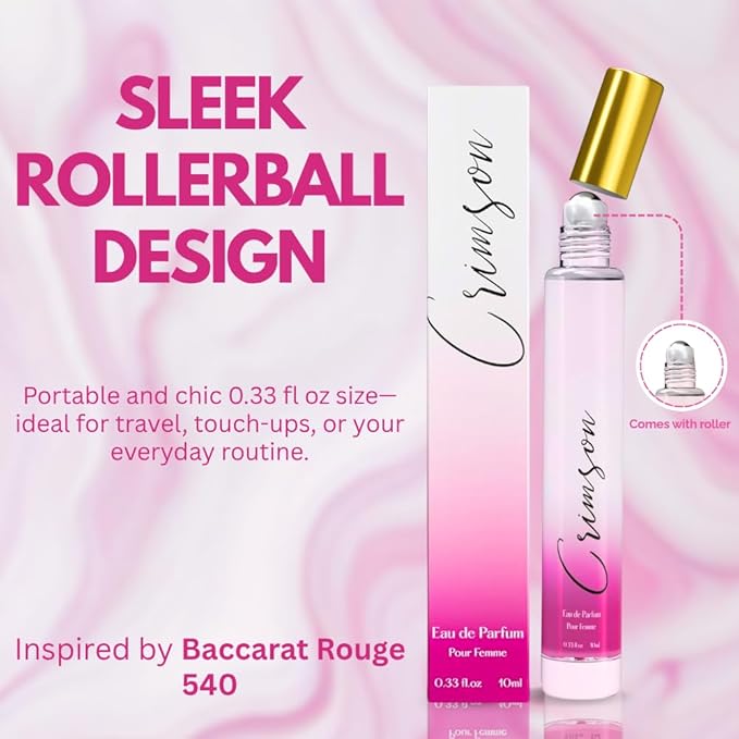 Perfume for Women Rollerball – INSPIRED by A WORLD RENOWED WOMEN'S PERFUME - Saffron, Jasmine, Amberwood, Cedar – Warm, Sexy, Sweet, Long-Lasting Eau De Parfum 10ml (0.33 fl oz)