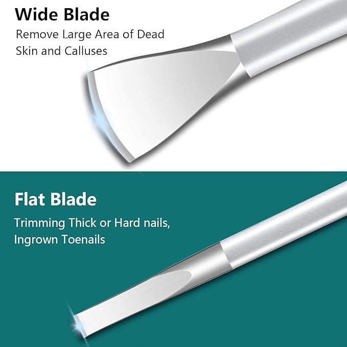 Manicure Set,Professional Pedicure Knife Set,Dead Skin Corn Foot Callus Remover Kit,Foot Care Tools for Travel or Home,Stainless Steel Foot File Rasp,Calluses Pusher (Set A)