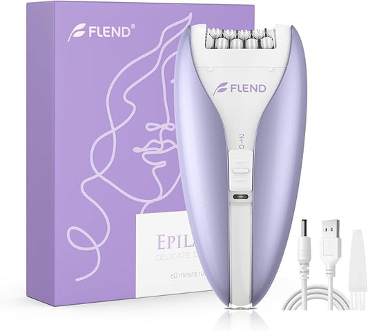 Silent Epilator for Women, 2-Speed Facial & Body Hair Remover, Smooth Glide Technology, for Face, Legs, Bikini & Arms
