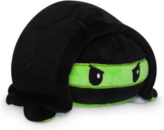 TeeTurtle - The Original Reversible Turtle Plushie - Ninja - Cute Sensory Fidget Stuffed Animals That Show Your Mood 4 Inch