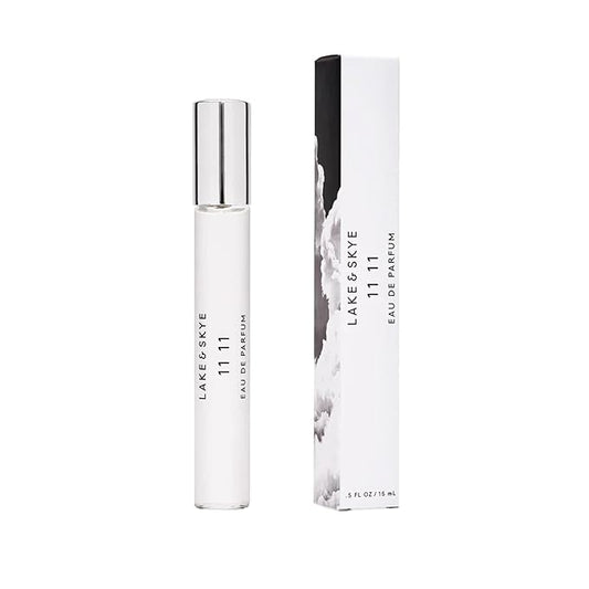 Lake & Skye 11 11 Eau de Parfum Travel Spray, Long Lasting Fragrance, 0.5 fl oz (15 ml) - Skin Musk, Clean, Vegan, Paraben-Free, Cruelty-Free
