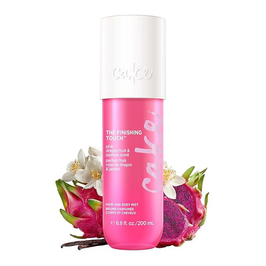 Cake Beauty Finishing Touch Hair and Body Mist, Pink Dragon Fruit & Jasmine Scent- Fine Fragrance Mist – Infused with Aloe and Argan Oil - 6.8 Fl Oz / 200 mL