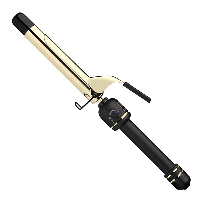 HOT TOOLS 24K Gold Professional 1" Extended Barrel Curling Iron with Clamp for Bouncy Curls - 24K Gold Technology for Long-Lasting Results & Longer Barrel for Easy Styling (Pack of 6)