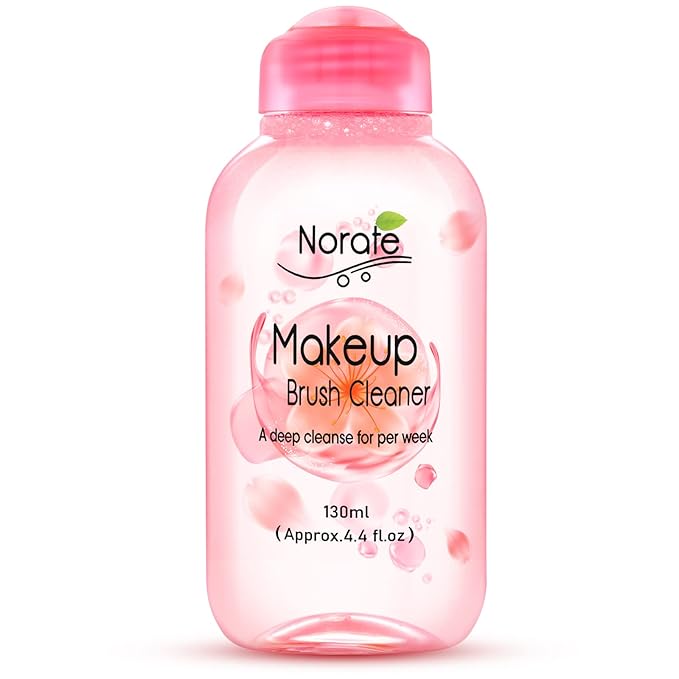Norate Makeup Brush Cleaner, Make Up Brush Cleansers Solution, Makeup Cleaner for Makeup Brushes, Beauty Sponge, Powder Puff, Deep Clean Brush Shampoo, Gentle Formula Cruelty Free 4.4 FL.OZ