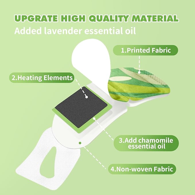 18 Packs Steam Eye Mask for Dry Eyes Self Heating Masks Cornea Care Rest Disposable SPA Warm Compress,Eye Mask for Sleep,Stye Eye Treatment,Reduce Eye Fatigue Travel Essentials（Chamomile）