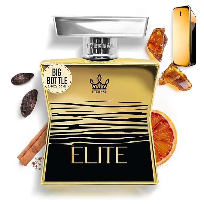 Eternal Elite - Inspired by Designer Sweet Spicy Mandarin Cologne - 3.4 oz (100ml) - EDP - Long-lasting - Vegan - Clean Ingredients - Cologne Spray for Men - 2000 sprays per bottle