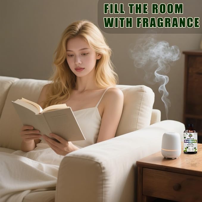Gardenia Essential Oil (4 oz/120 ml) — Gardenia Oils for Aromatherapy, diffusers, humidifiers, Home fragrances, DIY Skin Care, Soap Making, DIY Candle, Yoga, and Meditation