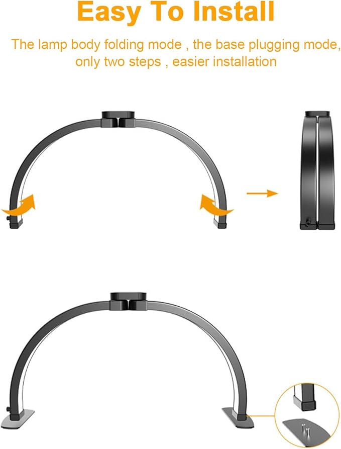 Qiilu Adjustable Nail Lamp with Brightness & Color Temperature Control, Portable Manicure Light for LED Table Lamp for Nails & Lashes