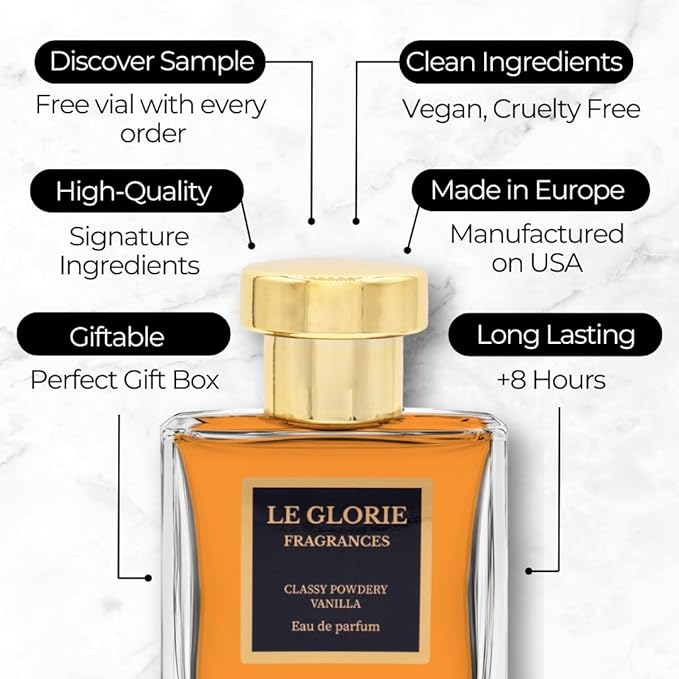 Inspired by D-ii.or Ad.d-ict, Classy Powdery Vanilla EDP, Long Lasting Luxury Perfume Spray for Women, Cruelty Free - 1.7 oz 50ml