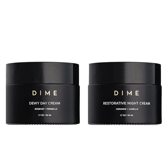 DIME Beauty Moisture Set ($75 Value) - Includes Dewy Day Cream + Restorative Night Cream (50 ml Each)