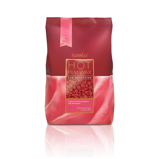 Italwax Rose - 1kg / 2.2lb - Hard wax beads for hair removal - Natural formulation ideal for all skin type - Unscented - Recommended for Bikini Area and Armpits