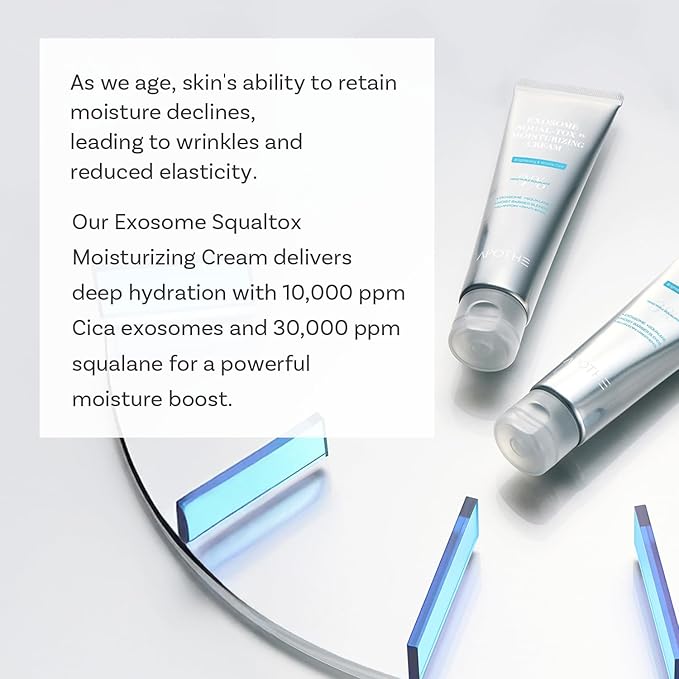 APOTHE Exosome Squal-Tox Moisturizing Cream 2.03 fl oz (60ml) – Long-Lasting Hydration, Firming, and Skin Barrier Strengthening with Squalane, Centella Asiatica, and Exosome Technology