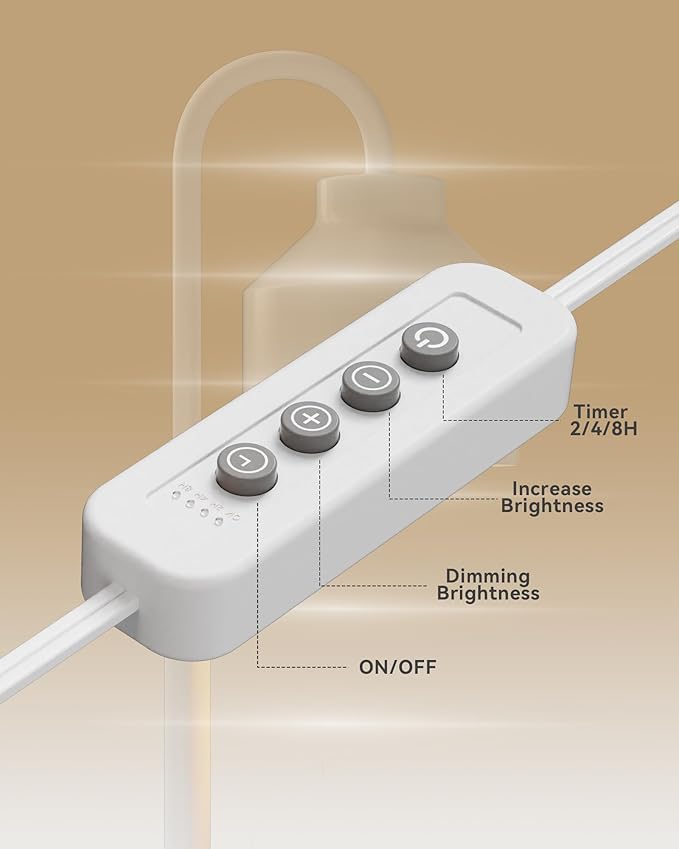 Electric Candle Warmer Lamp White, Candle Lamp Warmer with Timer, Wax Warmer Lamp for Jar Candles, Adjustable Height Candle Light Warmer with 2 Bulbs