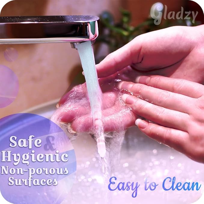 GLADZY Glass Cuticle Pusher Tool - Dual Ended Manicure Stick, Etched Crystal Glass Cuticle Remover, Callous and Dry Skin Fingertip File, Nail Shaper, Professional Nail Care, Ethically Made in EU