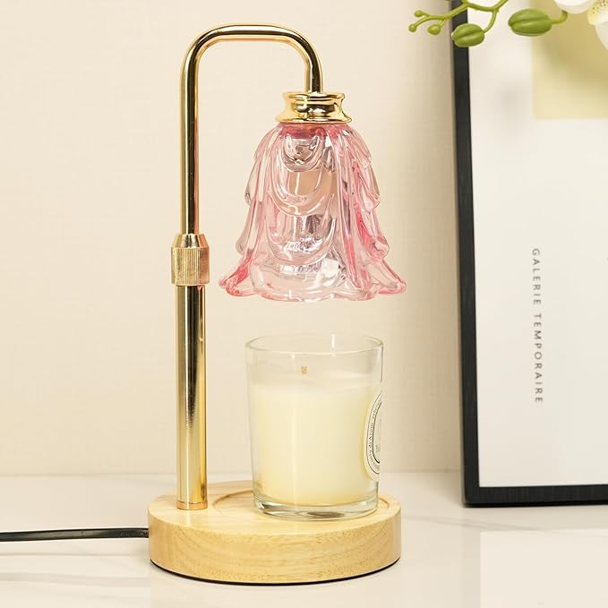 Candle Warmer Lamp with Timer, Adjustable Height and Dimmable, Birthday Christmas Gifts for Women, Mothers Day Gifts for Mom, Unique House Warming Gifts New Home Decor(Pink)