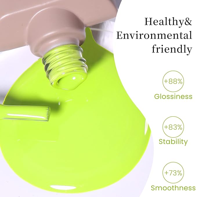 MAYCHAO 15ML Gel Nail Polish 1Pc Lime Gel Polish Soak Off UV LED Nail Polish Nail Art Starter Manicure Salon DIY at Home, 0.5 OZ