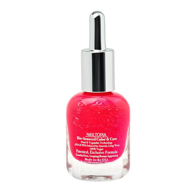 Nailtopia Bio-Sourced, Chip Free Nail Lacquer - All Natural, Strengthening Biotin and Superfood-Infused Polish - Chip Resistant Formula - Quick-Dry, Long Lasting Wear - You Got This Babe - 0.41 oz