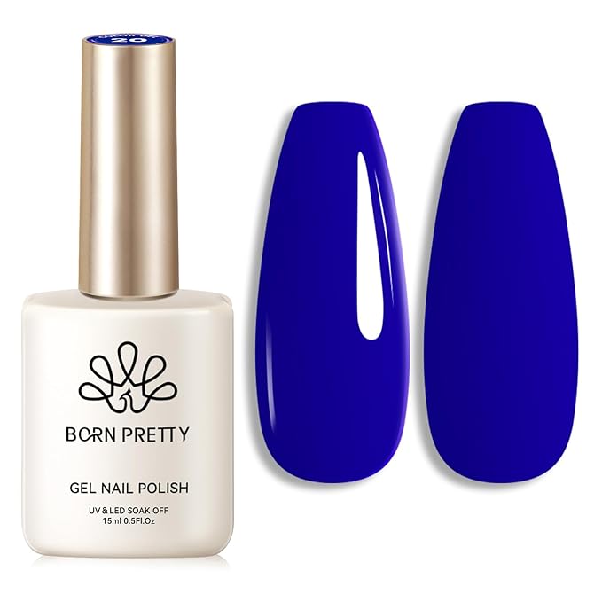 Born Pretty Blue Gel Nail Polish Royal Blue Color Gel Polish Nail Art Design Manicure Salon DIY Home Gift 15ml