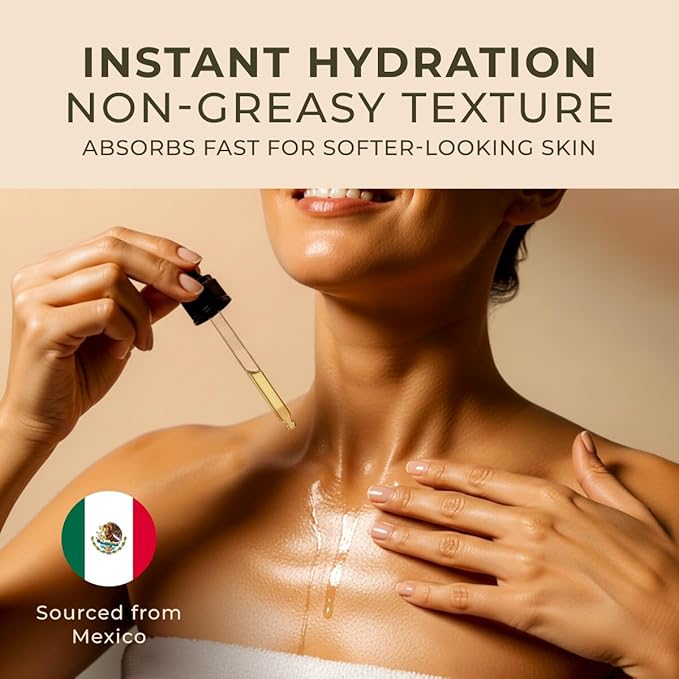 Gya Labs Jojoba Carrier Oil - 3.4 Fl Oz - for Hair, Skin, Face, Scalp & Body Massage