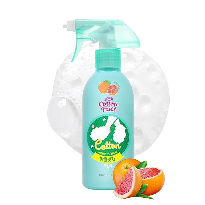 Cotton Foot - Foot Shampoo Soap (Grapefruit, 13fl oz) - Refreshing Cleanse Spray, Deodorizing Foot Care Wash. Foaming Wash, Easy to Use
