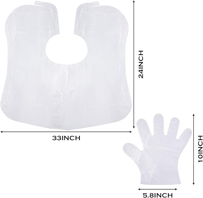 3 Sets Hair Coloring Kit, Includes PVC Hair Coloring Caps with Styling Tools, Disposable Dye Shawl, Gloves, Brushes for Dyeing(Blue)