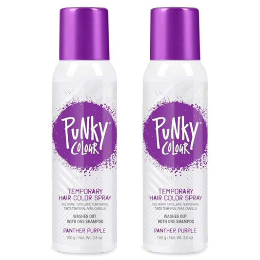 Punky Temporary Hair Color Spray – Panther Purple, Instant Vivid Temporary Hair Dye for Kids & Women, Wash Out, Hair-Color Spray, 3.5 oz, 2 Pack