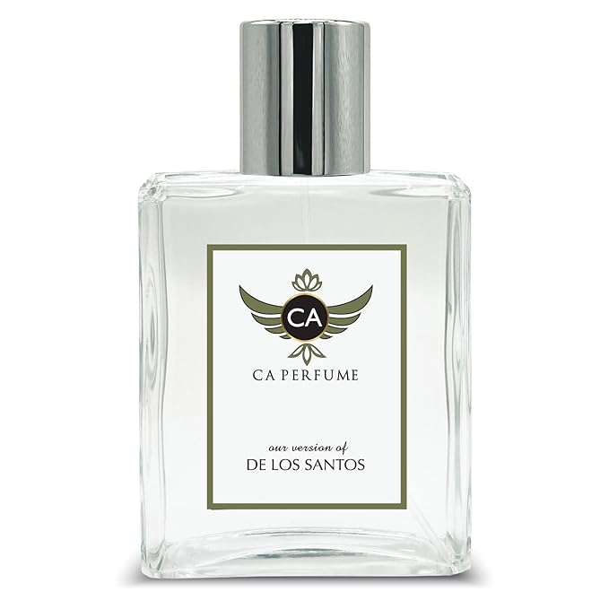 CA Perfume Impression of De Los Santos for Women and Men Eau De Parfum Floral Scent Long Lasting Unisex Fragrance Signature Scent for Day and Night Wear 3.4 Fl Oz 100ml