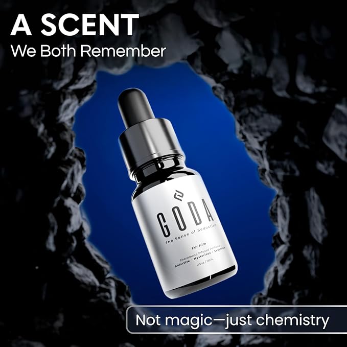 GODA Pheromones Cologne for Men Infused with Real Pheromones – Citrus and Lavender Scent – Sophisticated Fragrance for Confidence and Presence – Perfume for Men – 15ml/0.50 fl oz