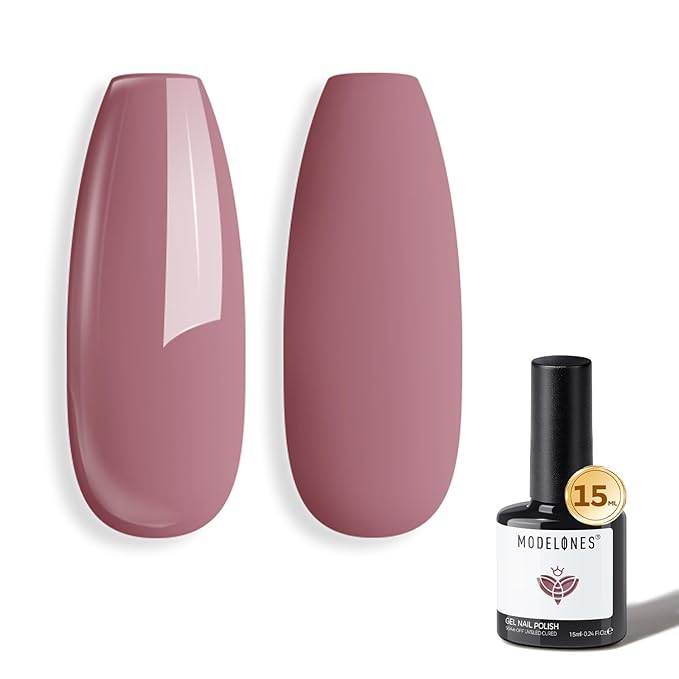 modelones Gel Nail Polish Rose Pink Purple Gel Polish Soak Off Winter Nail Polish Art Manicure Gift 15 ML