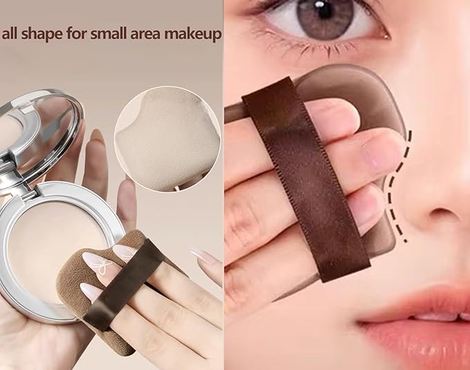 6 PCS Makeup Sponge Makeup Flat Puffs For Foundation Concealer And Powder, Latex Free Blender Chocolate Makeup Sponges For Natural Makeup (6 PCS)