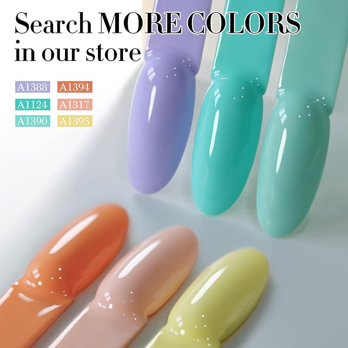 Double Rhythm 15ML Gel Nail Polish Pure Sheer Same Color Same Bottle Soak Off Gel Polish Art Manicure Salon DIY at Home for Women (Sea Blue-A1124)