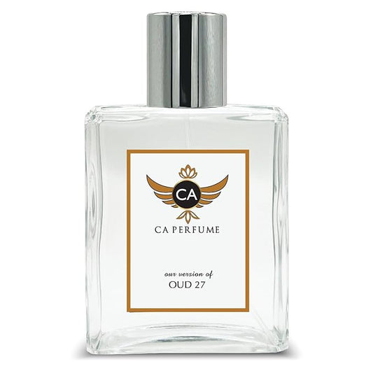 CA Perfume Impression of Oud 27 for Women and Men Eau De Parfum Amber Woody Scent Long Lasting Unisex Fragrance Signature Scent for Day and Night Wear 3.4 Fl Oz 100ml