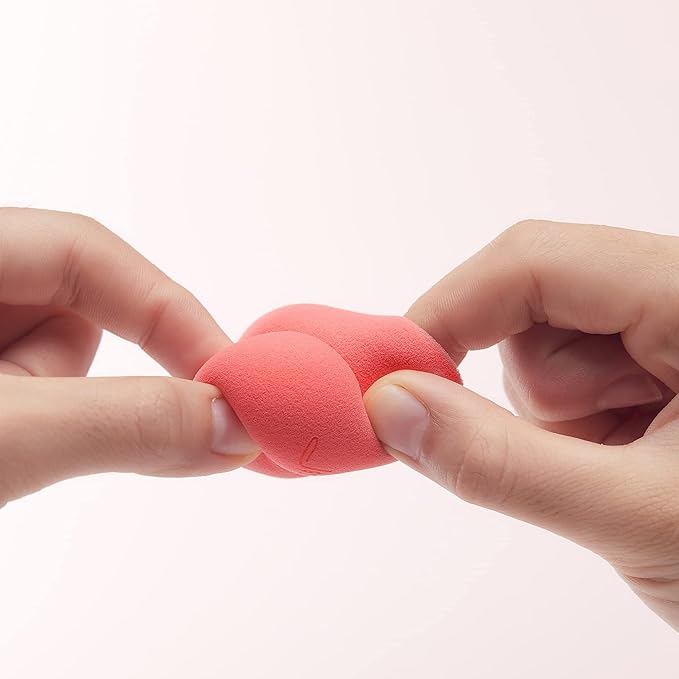Jessup Makeup Sponge, Soft Latex-free Sponge for Foundation Liquid Creams 1 Pack (Shell Pink), SP002