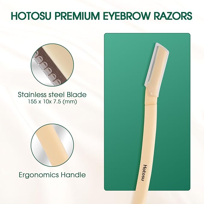 Eyebrow Razors & Facial Razors for Women – Stainless Steel Eyebrow Razor - Dermablades for women face | Smooth Skin, Peach Fuzz Remover, Exfoliating Brow Shaper - 3pcs