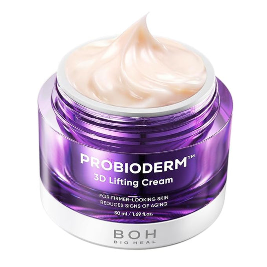 BIOHEAL BOH Probioderm 3D Lifting Cream 1.7 fl oz | Advanced Korean Anti-Aging Probiotics Facial Night Cream Moisturizer with 17-Peptide Complex & Patented Probioderm for Wrinkles on Face and Neck