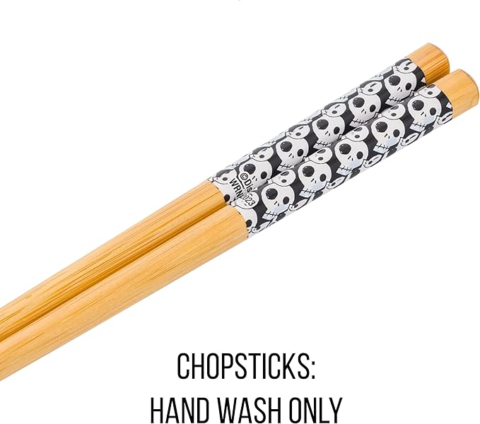 Silver Buffalo Disney Nightmare Before Christmas Sally's Sleepy Time Soup Ceramic Ramen Noodle Rice Bowl with Chopsticks, Microwave Safe, 20 Ounces