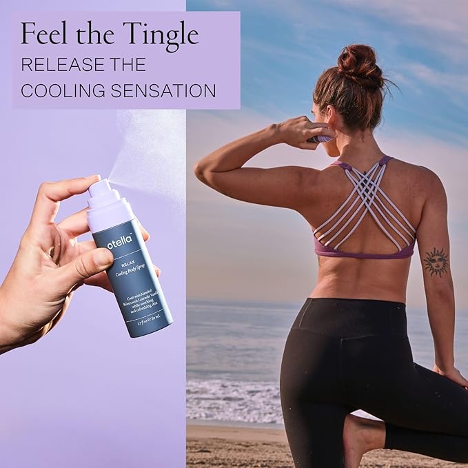 Cooling Body Spray with Menthol and Aromatherapy Lavender Vanilla Scent to help you Relax, 2.7 oz. | Anytime Immediate Heat Relief | TSA Approved | Gluten Free | Vegan | Paraben Free