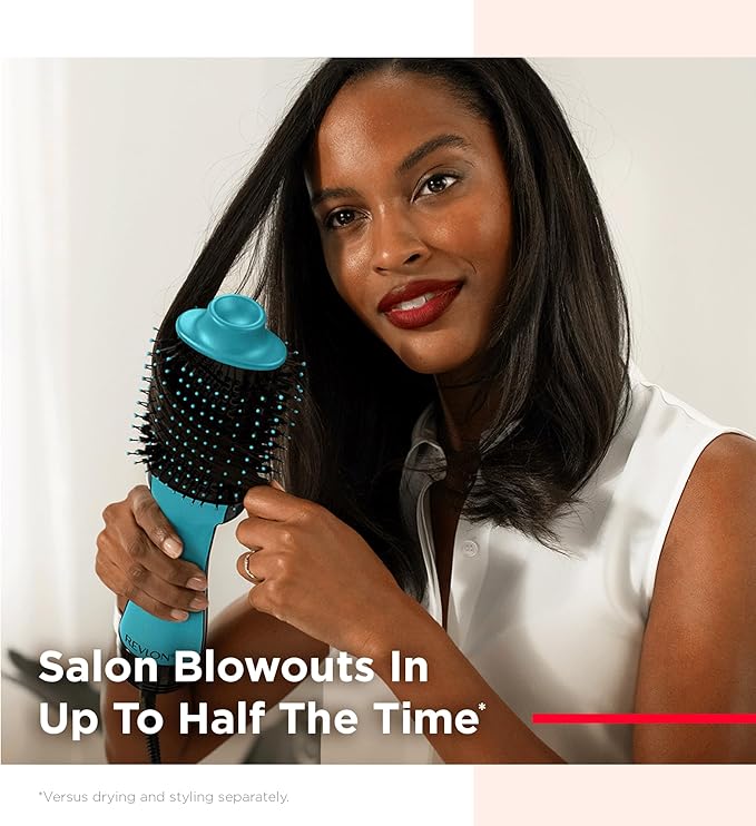 REVLON One-Step Hair Dryer And Volumizer Hot Air Brush, Mint, Mint Volumizer, 1 Count