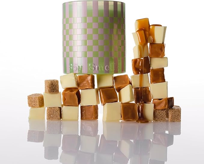 Boy Smells Salty Caramel Candle – Sweet Holiday Candle with Butterscotch, Brown Sugar & Sea Salt – Warm Gourmet Scented Soy Wax Candle – 8.5oz