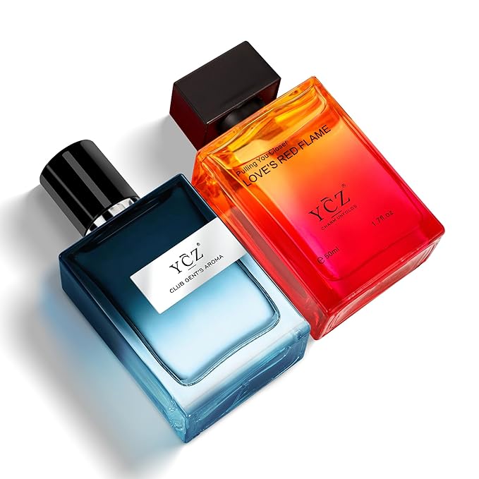 Ycz 2-Pack Love's Borrowing Fire Club Men's Pheromone Cologne - Lasting Citrus Fragrance, Male Glamour & Attraction, 1.7 oz Bottle, Perfect for Dates and Valentine's Day, Christmas Gifts Ideal