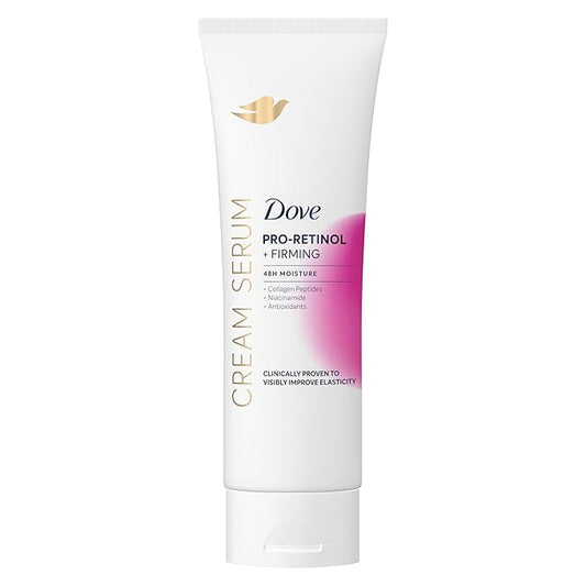 Dove Cream Serum Pro-Retinol + Firming for Elasticity and Firmness, with Collagen Peptides, Niacinamide and Antioxidants Lotion, 8 oz