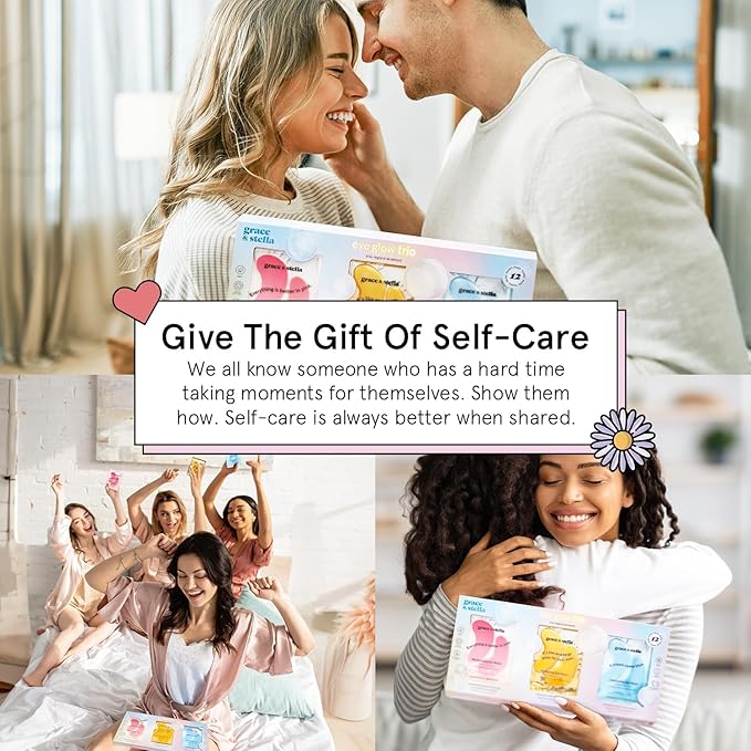 grace & stella Under Eye Patches (12 pairs) Eye Masks for Puffy Eyes and Dark Circles - Stocking Stuffers for Teen Girls, Christmas Gifts for Women, White Elephant Gifts, Birthdays, Holidays - Vegan