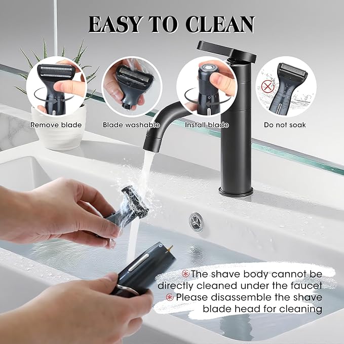 Manscape Ball Trimmer for Men,Body& Pubic Hair Trimmer and Groin Hair Shaver for Women & Men Pubic Hair, Private Area, Legs, Eyebrow,Face, Nose, Eyebrow, Body Hair Removal IPX5 Waterproof LED Display