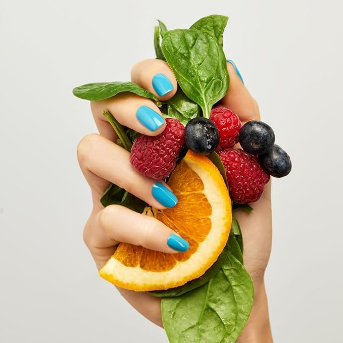 Nailtopia Bio-Sourced, Chip Free Nail Lacquer - All Natural, Strengthening Biotin and Superfood-Infused Polish - Chip Resistant Formula - Quick-Dry, Long Lasting Wear - Hawaiian Blue - 0.41 oz