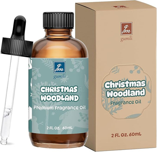 Christmas Woodland Fragrance Oil 2 Oz, Natural Scent Oil for Home Essential Oils Diffuser, Candle Making, Soap Making, DIY Body Oils, Perfume, Body Mist, Spray - Fall Winter Scent