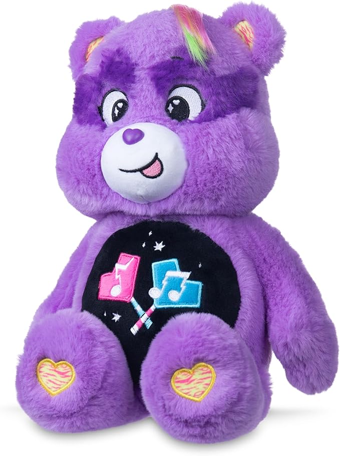 Care Bears - 14" Rock Theme - Medium Size Plush - Share Bear