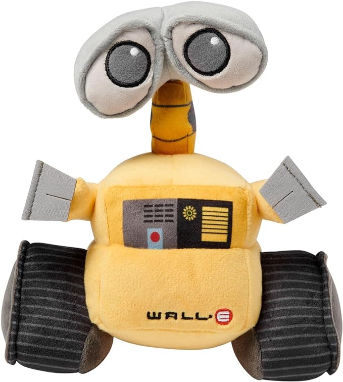 Disney Store WallE Medium Soft Toy for Kids, Cuddly Character with Fuzzy Texture and Embroidered Details, Print Panel, Disney Plushy Suitable for All Ages