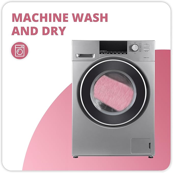 Toilet Rugs U Shaped Bathroom Rug,Machine Washable Non Slip Quick Dry Super Absorbent Ultra Thin Toilet Mats for Bathroom Toilet.Pink,1'8"x2'(20x24inch)