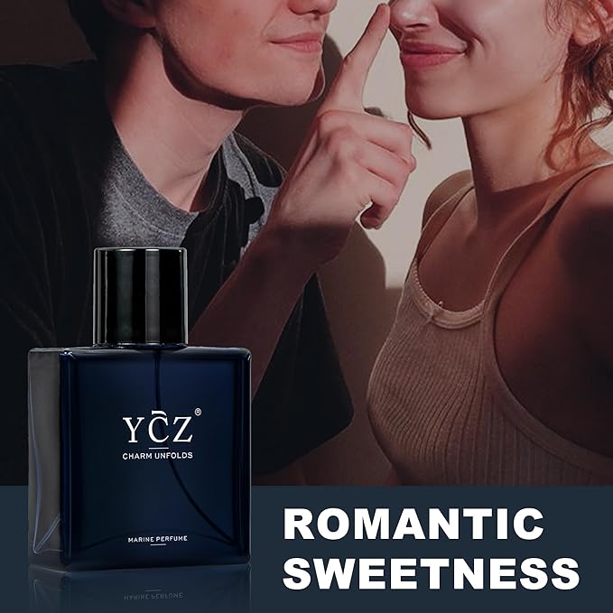 Ycz Charm Unfolds Marine Perfume for Men, 1.7 oz. Long Lasting Eau De Parfum Cologne For Men, Oriental Woody Fragrance - Ideal Special Occasions, Making it the Ideal gentlemen’s Gift